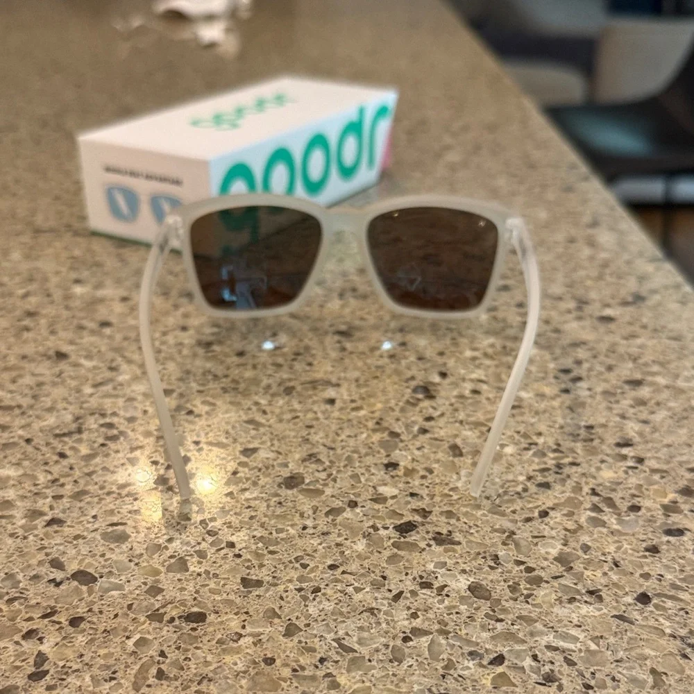 Goodr White and Blue Sunglasses - Picture 3 of 5